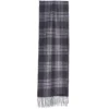 SCIARPA BICOLOR GRIGIO SCURO IN SETA E CASHMERE Check