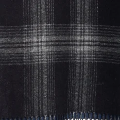 SCIARPA BICOLOR NERA IN SETA E CASHMERE Check