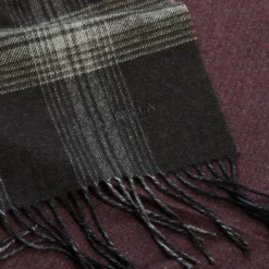 SCIARPA BICOLOR VERDE IN SETA E CASHMERE Check