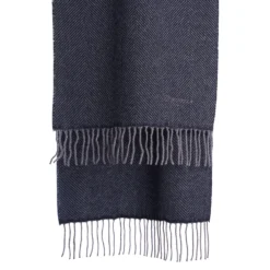 SCIARPA COLOR BLU SCURO In cashmere