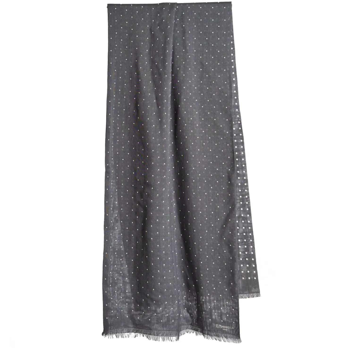 SCIARPA GRIGIO SCURO IN LANA E SETA Pois