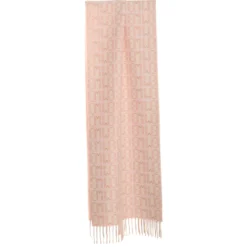 SCIARPA LOGO EM ROSA In lana