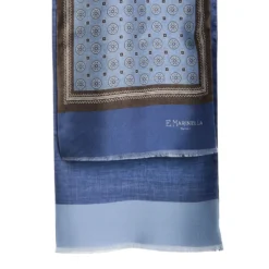 SCIARPA TUBOLARE AZZURRA IN SETA TWILL Classic daisy