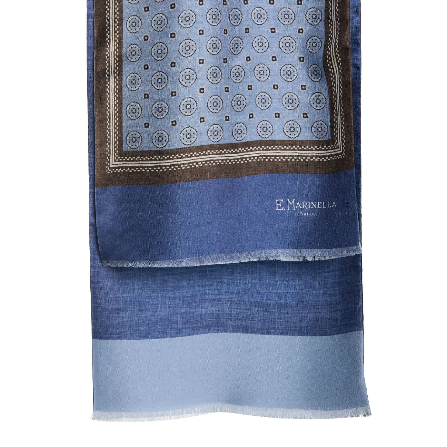 SCIARPA TUBOLARE AZZURRA IN SETA TWILL Classic daisy