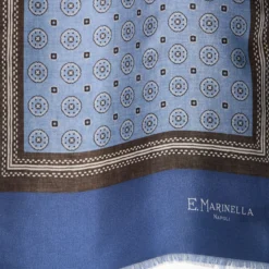 SCIARPA TUBOLARE AZZURRA IN SETA TWILL Classic daisy