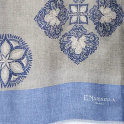 SCIARPA TUBOLARE BEIGE IN SETA TWILL Busy pattern