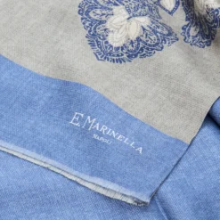 SCIARPA TUBOLARE BEIGE IN SETA TWILL Busy pattern
