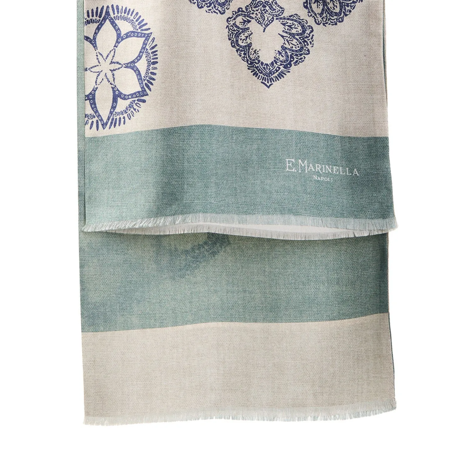 SCIARPA TUBOLARE BEIGE IN SETA TWILL Busy pattern