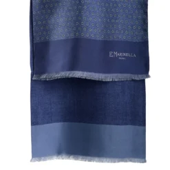 SCIARPA TUBOLARE BLU IN SETA TWILL Classic daisy