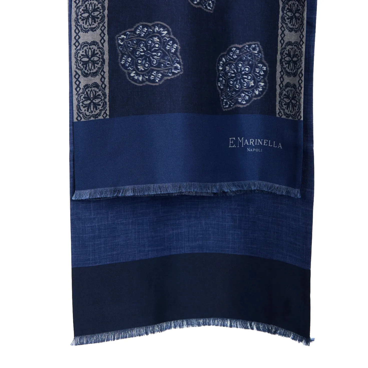 SCIARPA TUBOLARE BLU SCURO IN SETA TWILL Classic daisy
