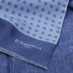 SCIARPA TUBOLARE BLU SCUROIN SETA TWILL Classic daisy