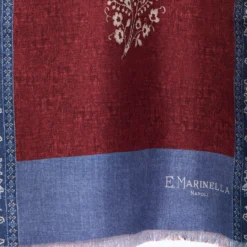 SCIARPA TUBOLARE BORDEAUX IN SETA TWILL Paisley pattern
