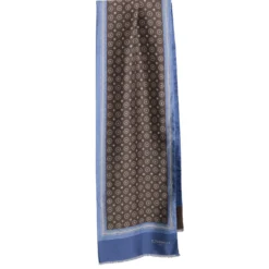 SCIARPA TUBOLARE MARRONE IN SETA TWILL Classic daisy