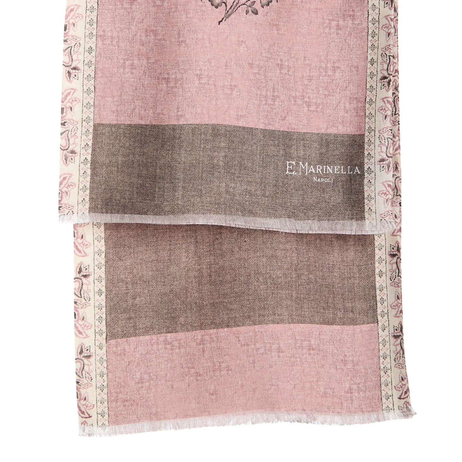 SCIARPA TUBOLARE ROSA IN SETA TWILL Paisley pattern