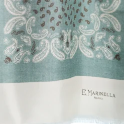 SCIARPA TUBOLARE VERDE CHIARO IN SETA TWILL Busy pattern