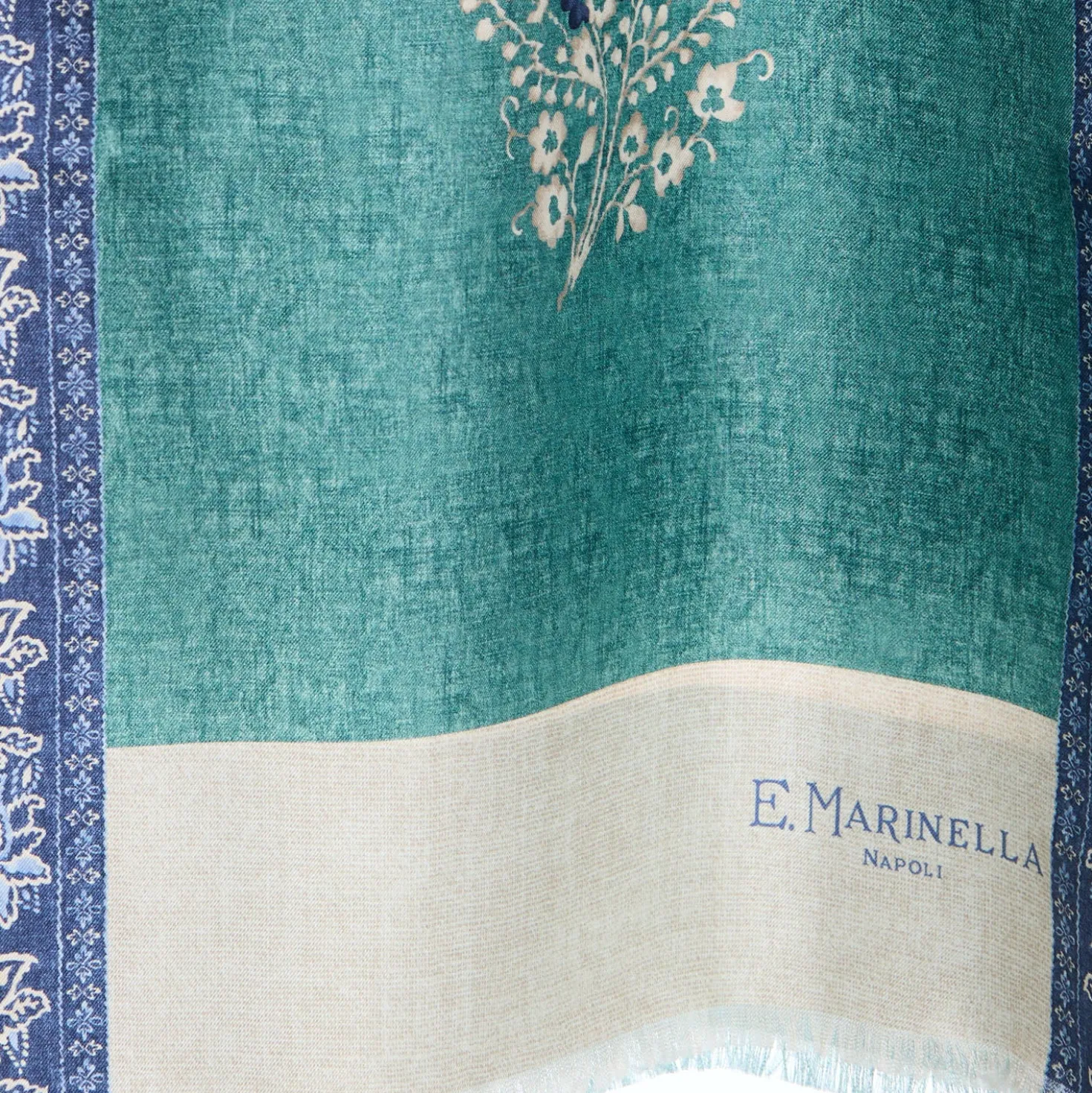 SCIARPA TUBOLARE VERDE IN SETA TWILL Paisley pattern