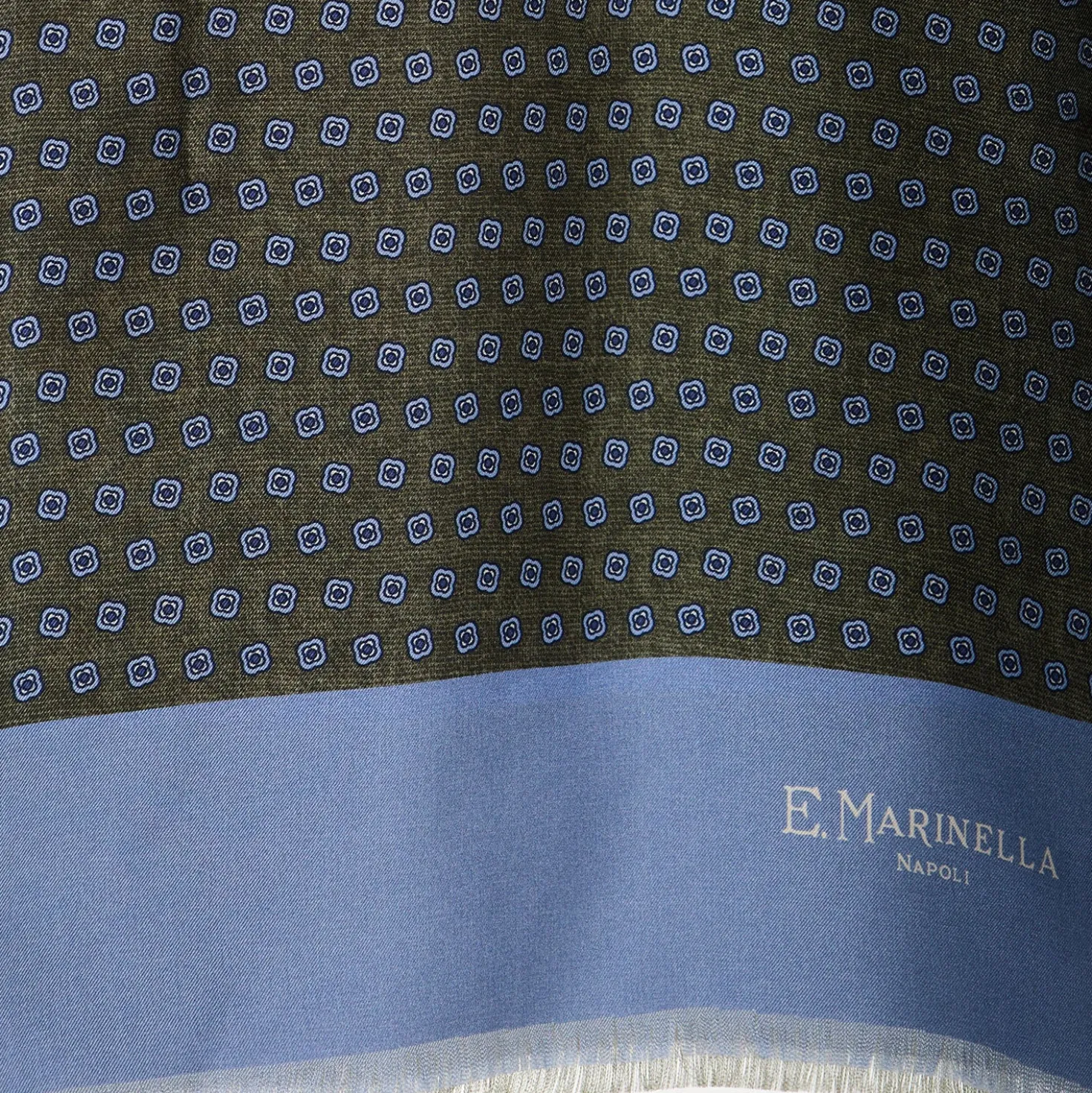 SCIARPA TUBOLARE VERDE IN SETA TWILL Classic daisy