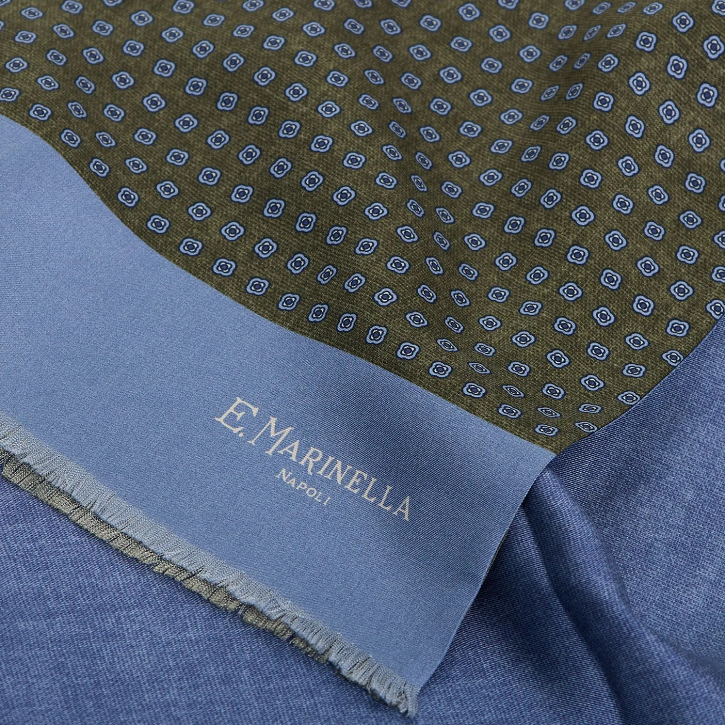 SCIARPA TUBOLARE VERDE IN SETA TWILL Classic daisy