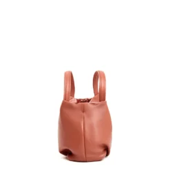 SOFT MINI BAG ARANCIONE SCURO In pelle liscia