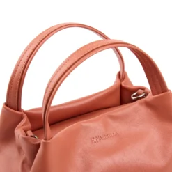 SOFT MINI BAG ARANCIONE SCURO In pelle liscia
