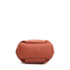 SOFT MINI BAG ARANCIONE SCURO In pelle liscia