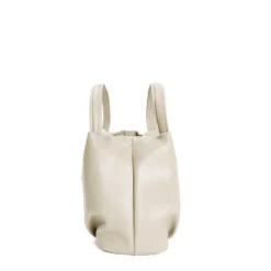 SOFT MINI BAG BEIGE POLVERE In pelle liscia