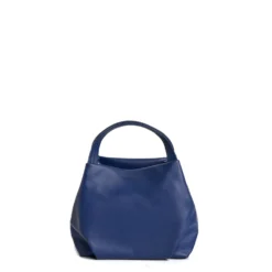 SOFT MINI BAG BLU POLVERE In pelle liscia