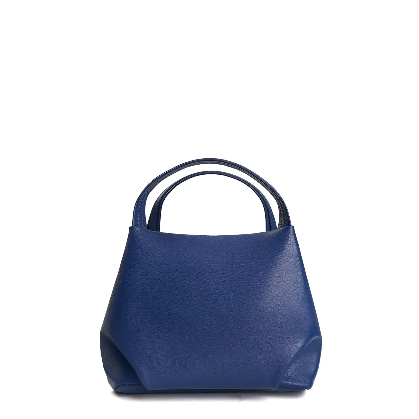 SOFT MINI BAG BLU POLVERE In pelle liscia