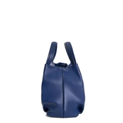 SOFT MINI BAG BLU POLVERE In pelle liscia