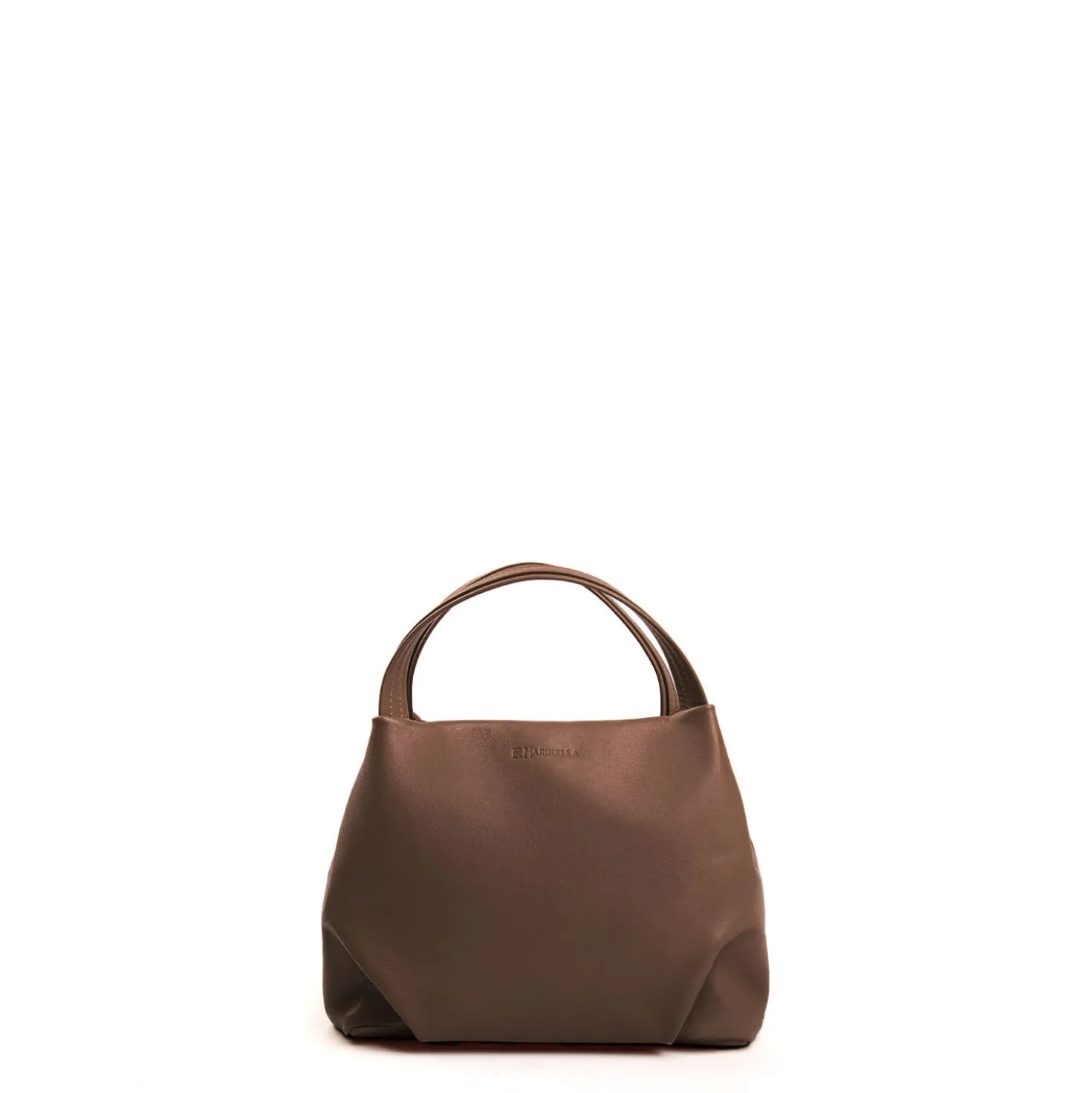 SOFT MINI BAG MARRONE SCURO In pelle liscia