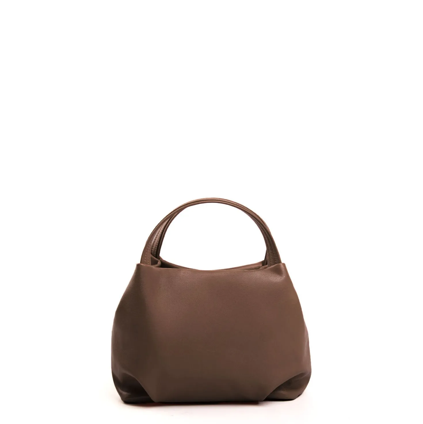 SOFT MINI BAG MARRONE SCURO In pelle liscia