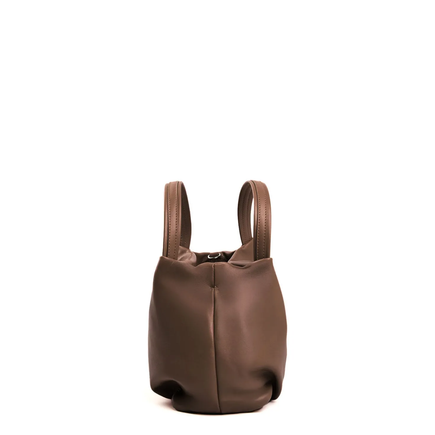 SOFT MINI BAG MARRONE SCURO In pelle liscia