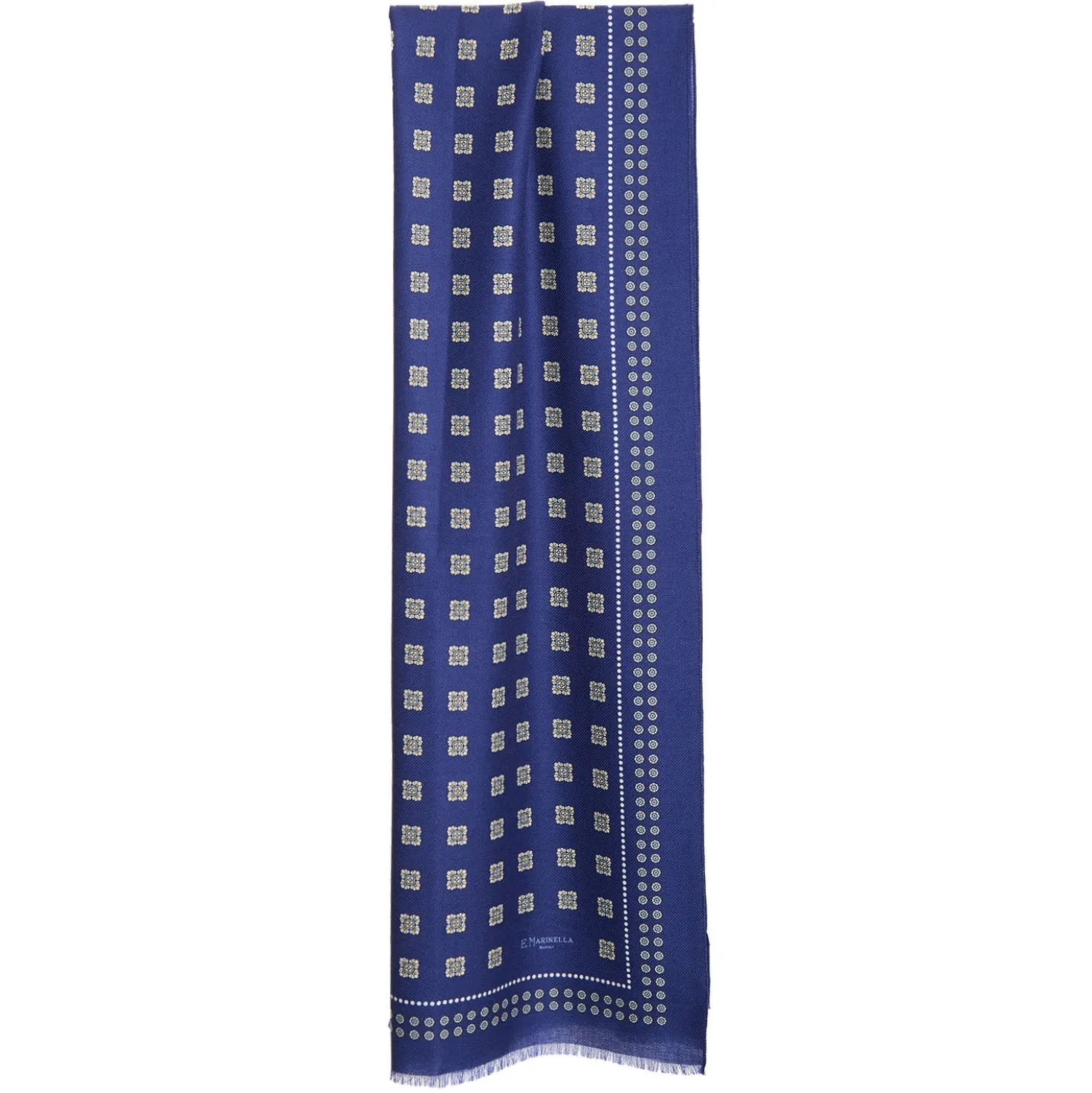 STOLA BLUE IN LANA Decorazioni floreali