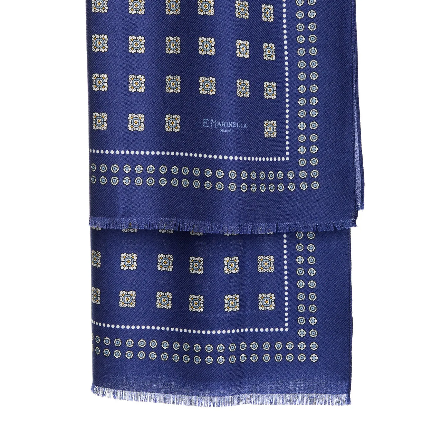 STOLA BLUE IN LANA Decorazioni floreali