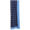 STOLA BLU SCURO IN LANA Decorazioni floreali