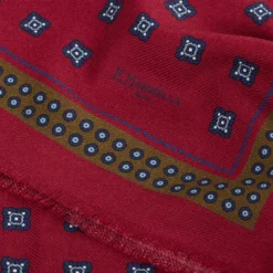 STOLA BORDEAUX IN LANA Decorazioni floreali