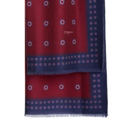 STOLA BORDEAUX IN LANA Decorazioni floreali