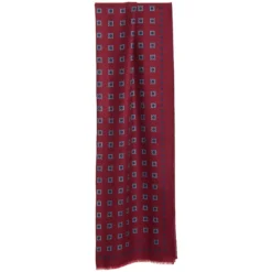 STOLA BORDEAUX IN LANA Decorazioni floreali