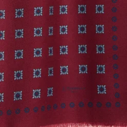 STOLA BORDEAUX IN LANA Decorazioni floreali