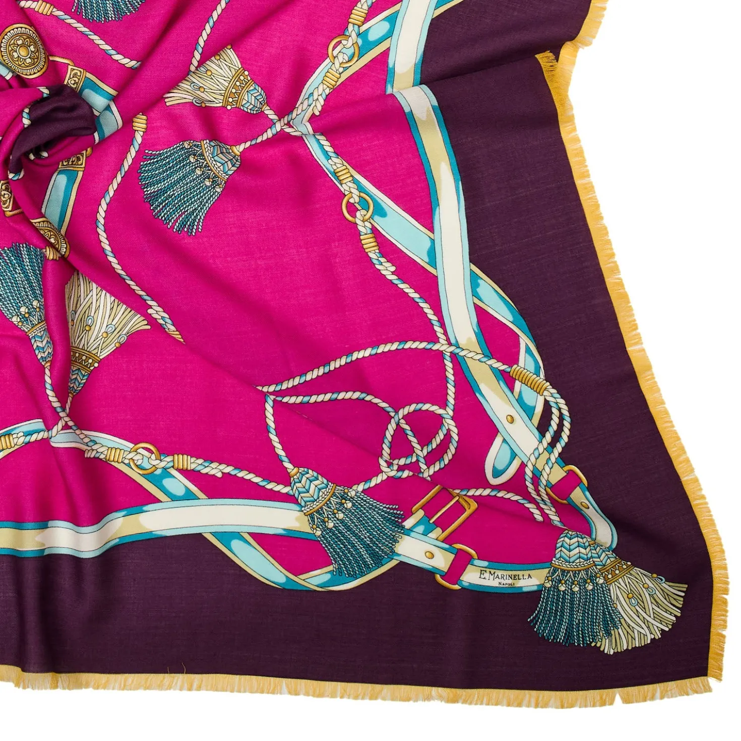 STOLA BORDEAUX 115 IN LANA, SETA E CASHMERE Nappine e chiavi