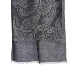 STOLA GRIGIA IN LANA Fantasia paisley