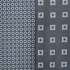 STOLA GRIGIO SCURO IN LANA Decorazioni floreali