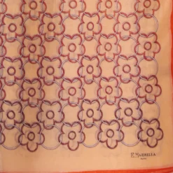 STOLA IN VOILE DI COTONE E SETA ARANCIONE Fiore monogram 100