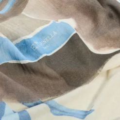 STOLA MARRONE IN CASHMERE Collezione mongolfiere
