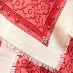 STOLA ROSA 115 IN LANA, SETA E CASHMERE Fiori d’archivio
