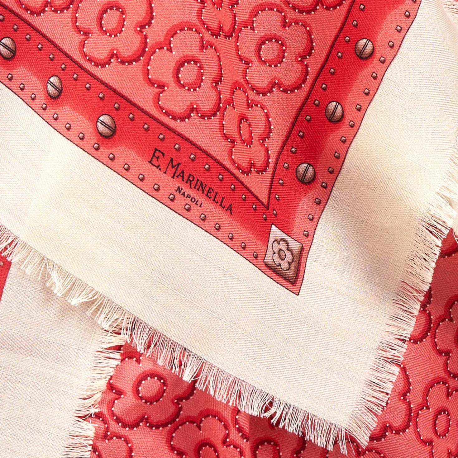 STOLA ROSA 115 IN LANA, SETA E CASHMERE Fiori d’archivio