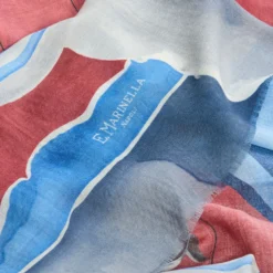 STOLA ROSSA IN CASHMERE Collezione mongolfiere
