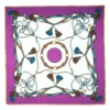 STOLA VIOLA 115 IN LANA, SETA E CASHMERE Nappine e chiavi
