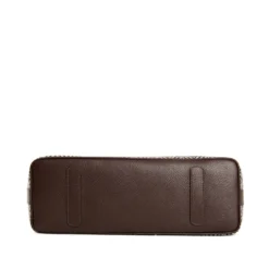 TOTE BAG MARRONE In lana e pelle martellata
