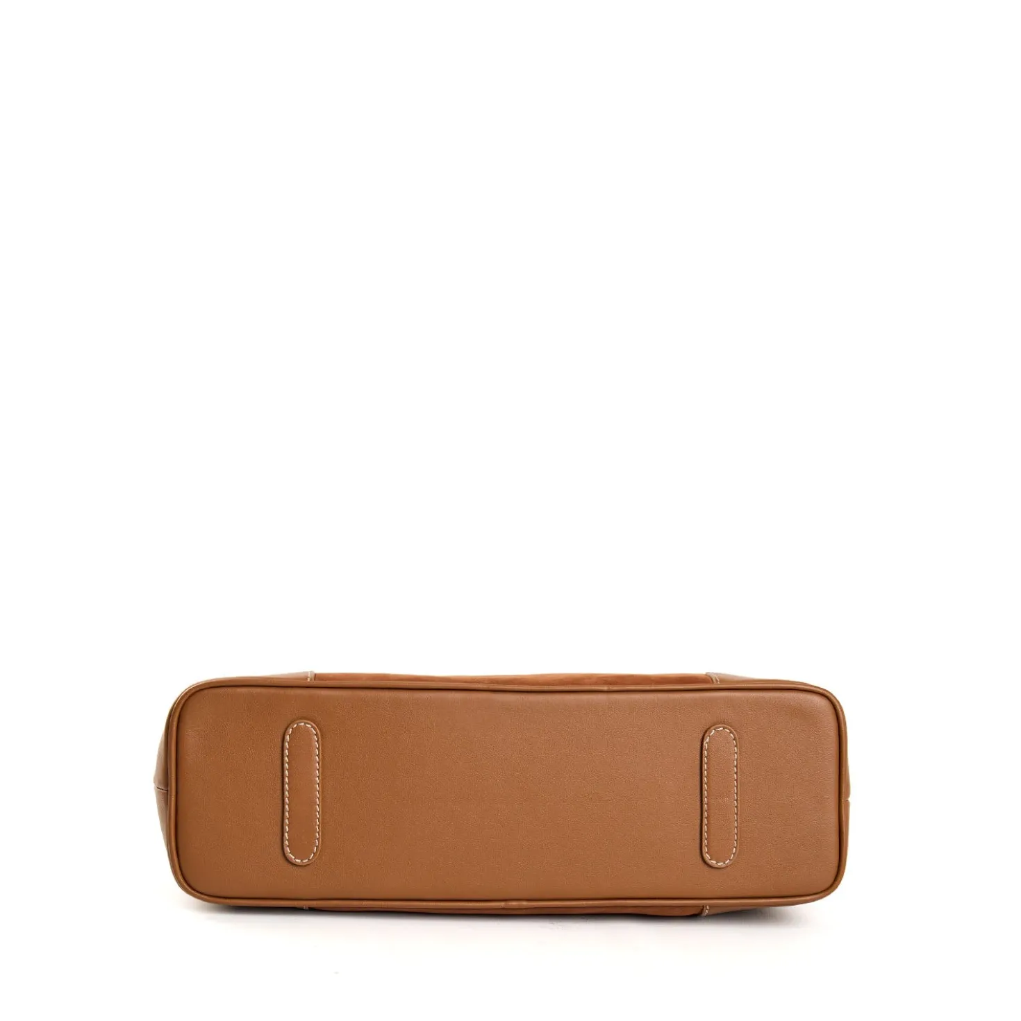 TOTE BAG MIDI COLOR CUOIO In suede e pelle